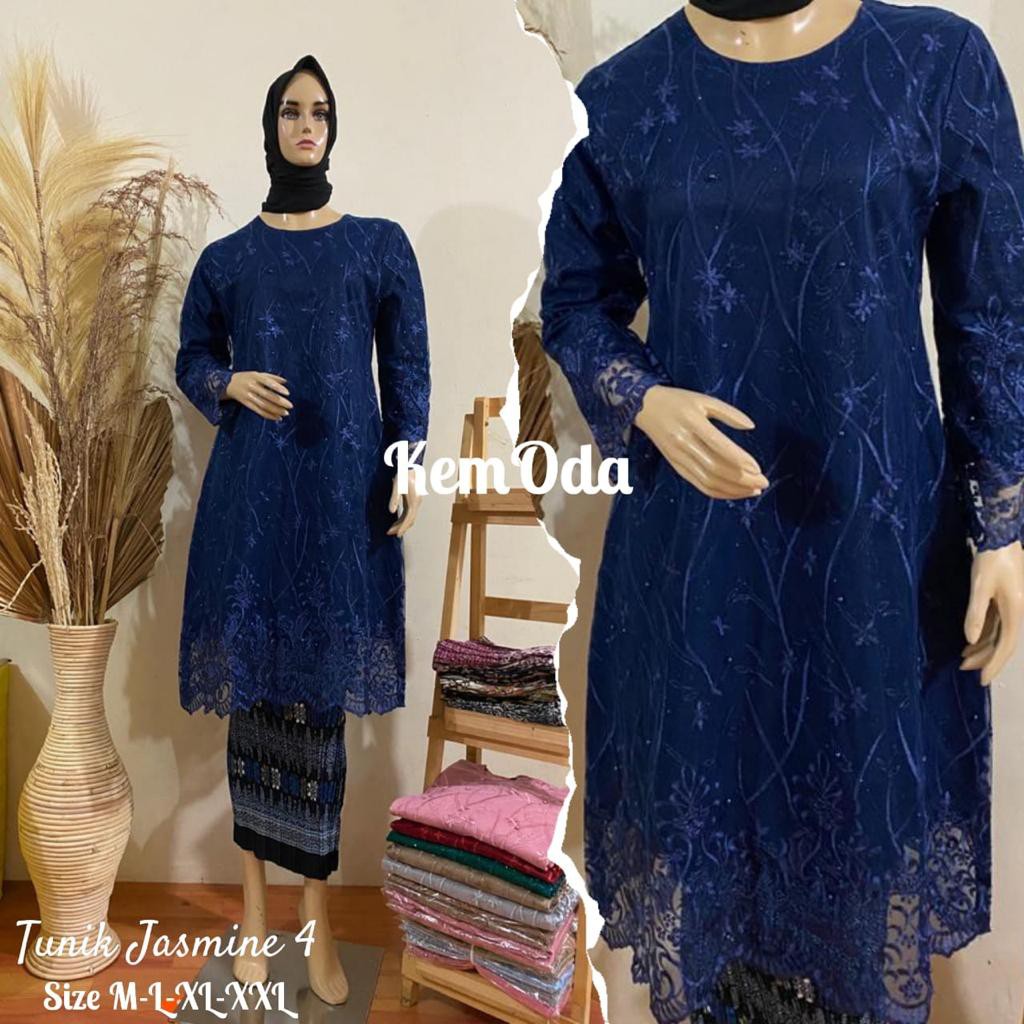 Setelan Kebaya Tunik Tule Bordir