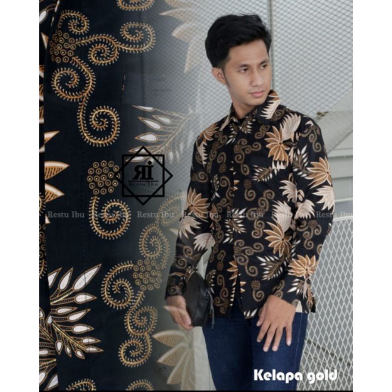 Realpict kemeja lengan panjang//kemeja batik seragam//kemeja pesta