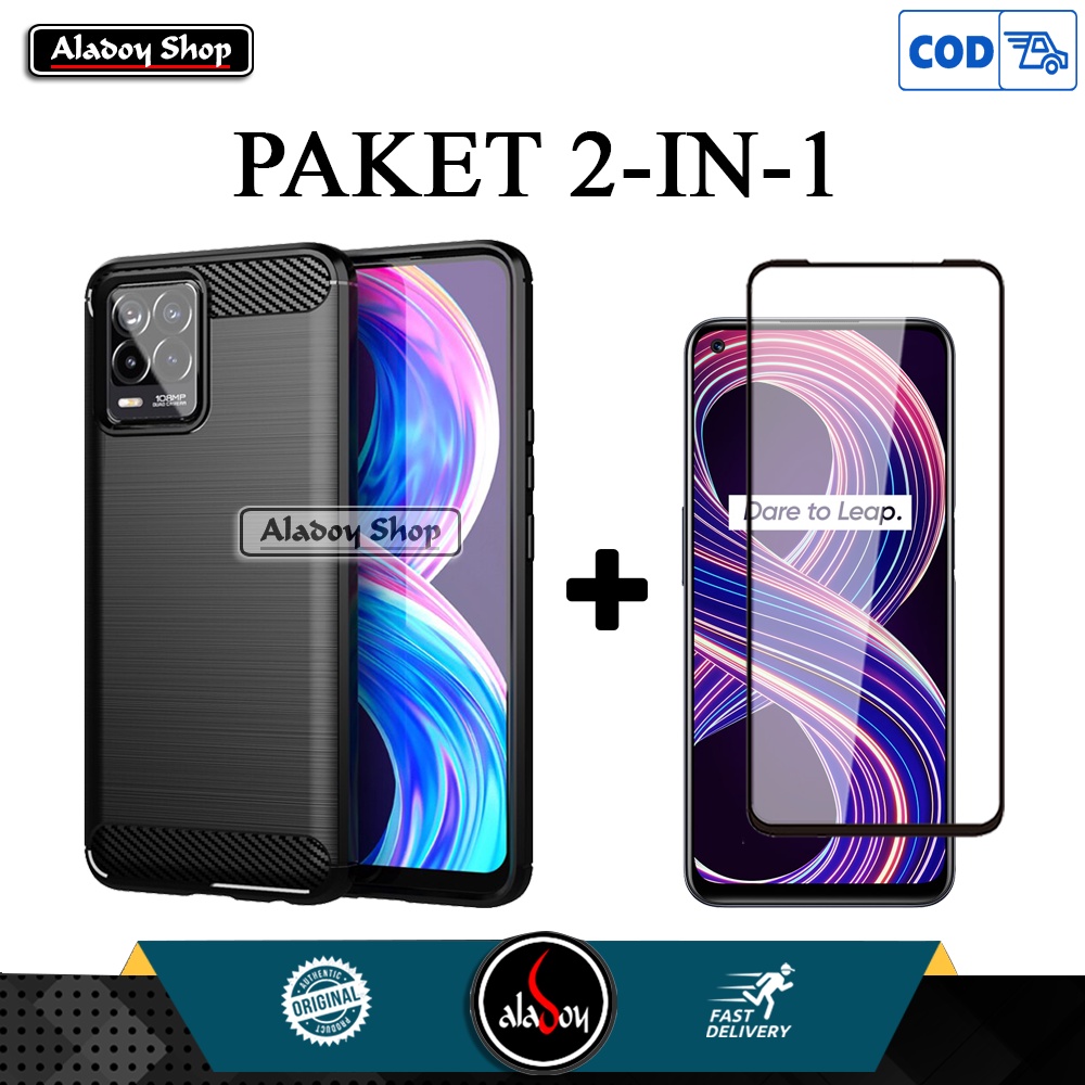 PAKET Case Free Tempered Glass Realme 8 4G / 8 Pro