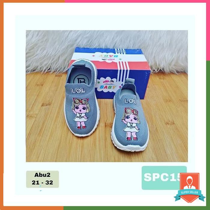 SEPATU ANAK SLIP ON LOL LED LAMPU IMPORT