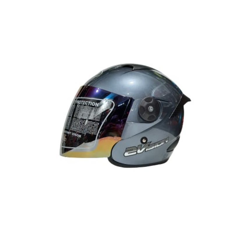 HELM KYT 2 VISION ALLGREY PAKET GANTENG