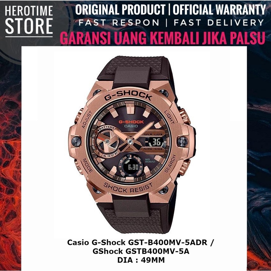 Casio G-Shock GST-B400MV-5ADR / GShock GSTB400MV-5A Jam Tangan Analog Pria Garansi Resmi ORIGINAL