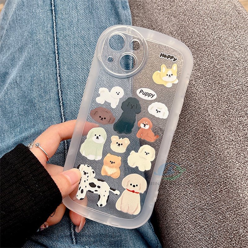 Casing TPU VIVO Y16 Y33S Y22 Y35 Y21T Y21S Y33S Y11 Y12 Y15 Y17 Y12S Y12A Y15S Y15A Y20S Y19 Y50 Y1 S Motif Anak Anjing