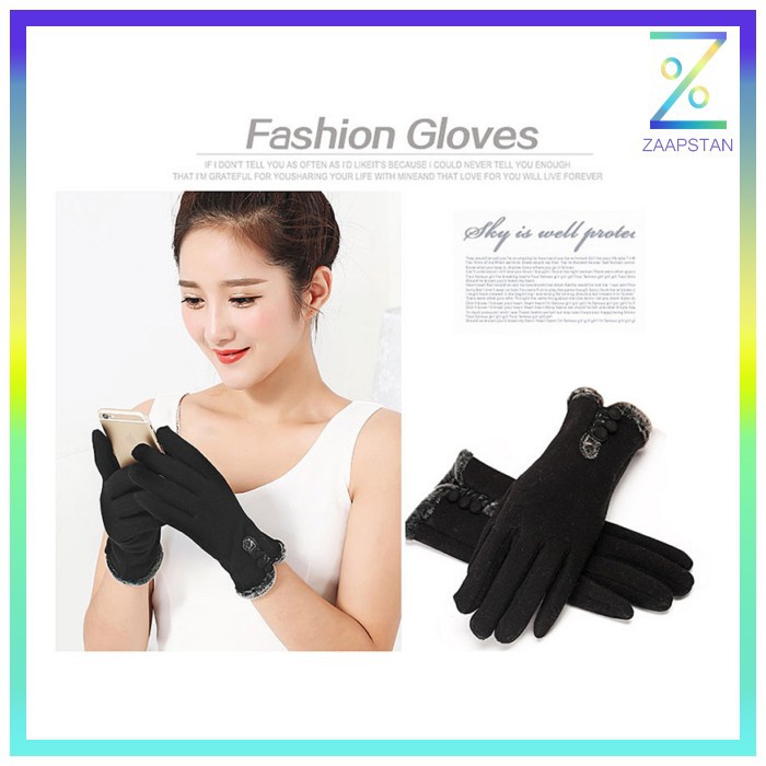 NUANHONGHONG Sarung Tangan Wanita Touch Screen Winter Women Gloves - S