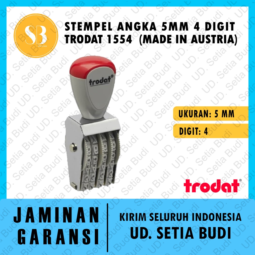 Stempel Angka 5mm 4 Digit Trodat 1554 (Made in Austria)