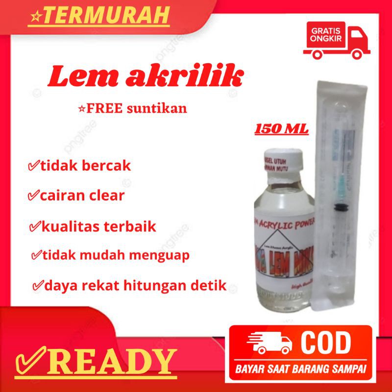 

lem akrilik transparan 150ml