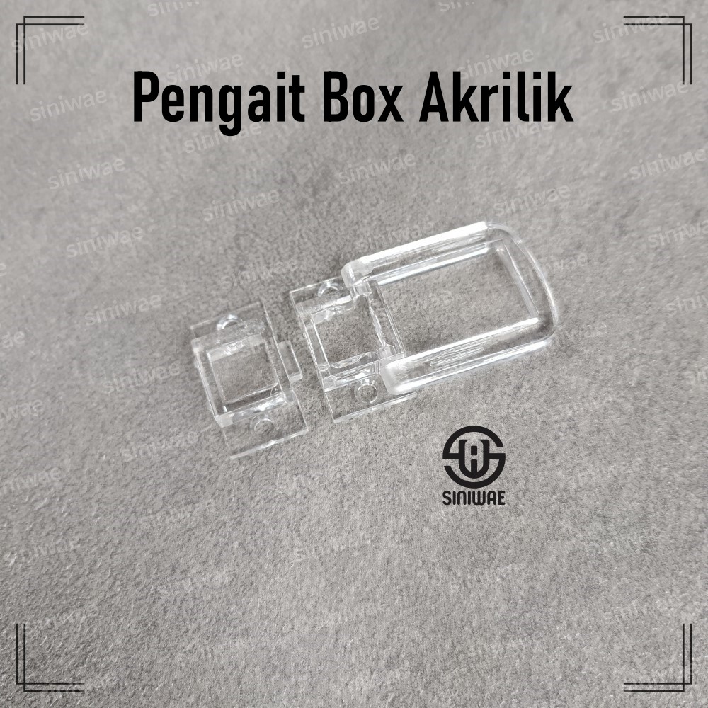 Pengait Box Akrilik Kuncian Kotak Acrylic Transparan Bening