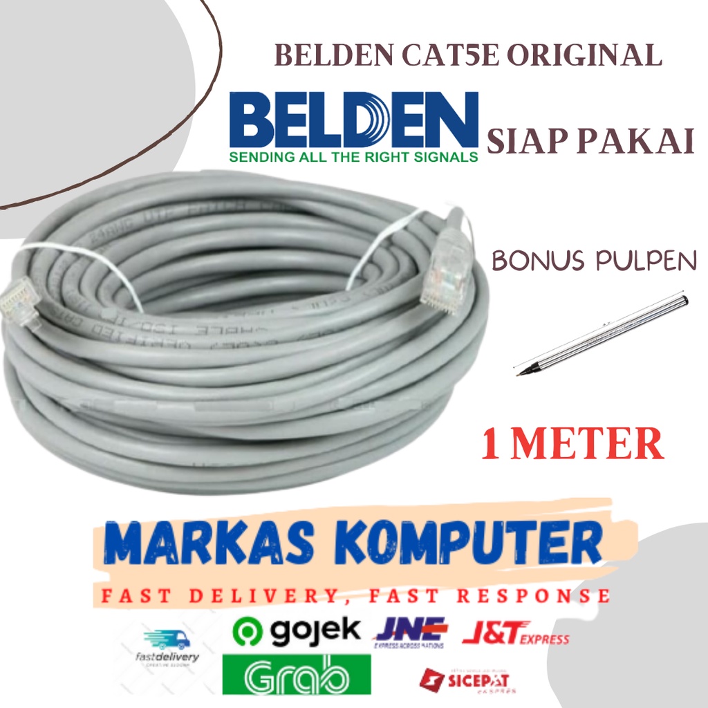 Kabel LAN Belden 1 M UTP RJ45 Cat5E ORIGINAL USA 1 Meter