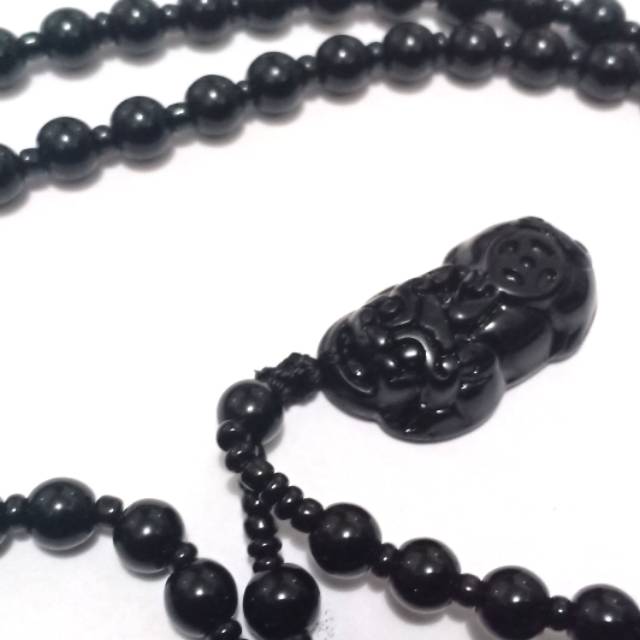 Kalung liontin batu onix pixiu uk 3 cm