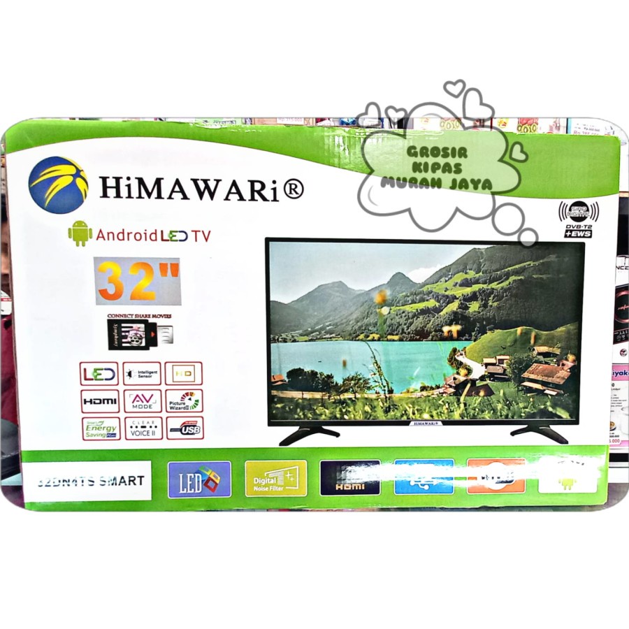 TV LED Digital Himawari 32 Inch 32DN4T (WAJIB BELI PAKCING KAYU)