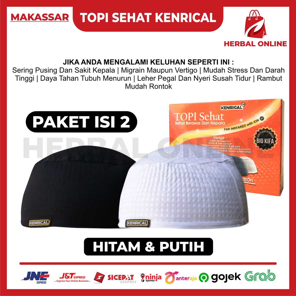 Jual Isi 2 Topi Sehat Kenrical Original Hitamandputih Shopee Indonesia 2533