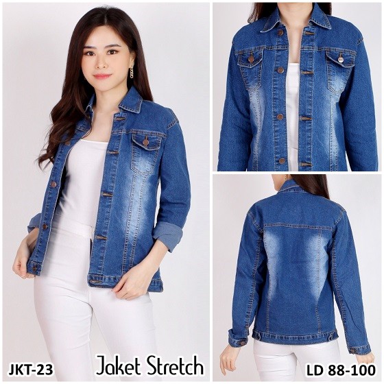 Jaket Jeans Wanita Atasan Jeans JUMBO BIG SIZE / Jaket Wanita JUMBO / Jaket Jeans BIG SIZE Wanita