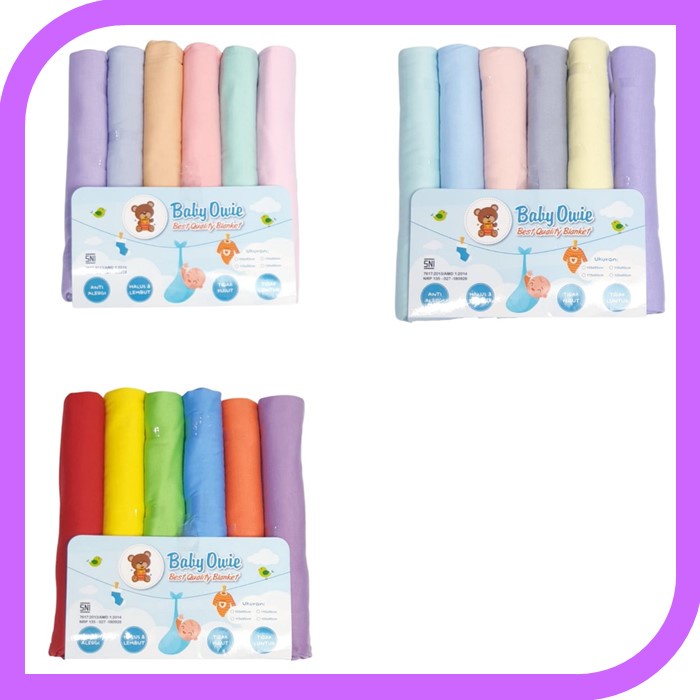 Bedong Bayi Bedongan Bayi Bedong Bayi Warna Pastel Isi 6 100 X 90 Cm