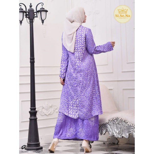 Zaja - One Set Batik Qonyta Motif Batik Mewah &amp; Anggun One Set Rok Batik Terbaru Stelan Batik Atasan &amp; Rok Fashion Muslim Perempuan Dewasa Setcel Batik Terbaru Motif Cantik