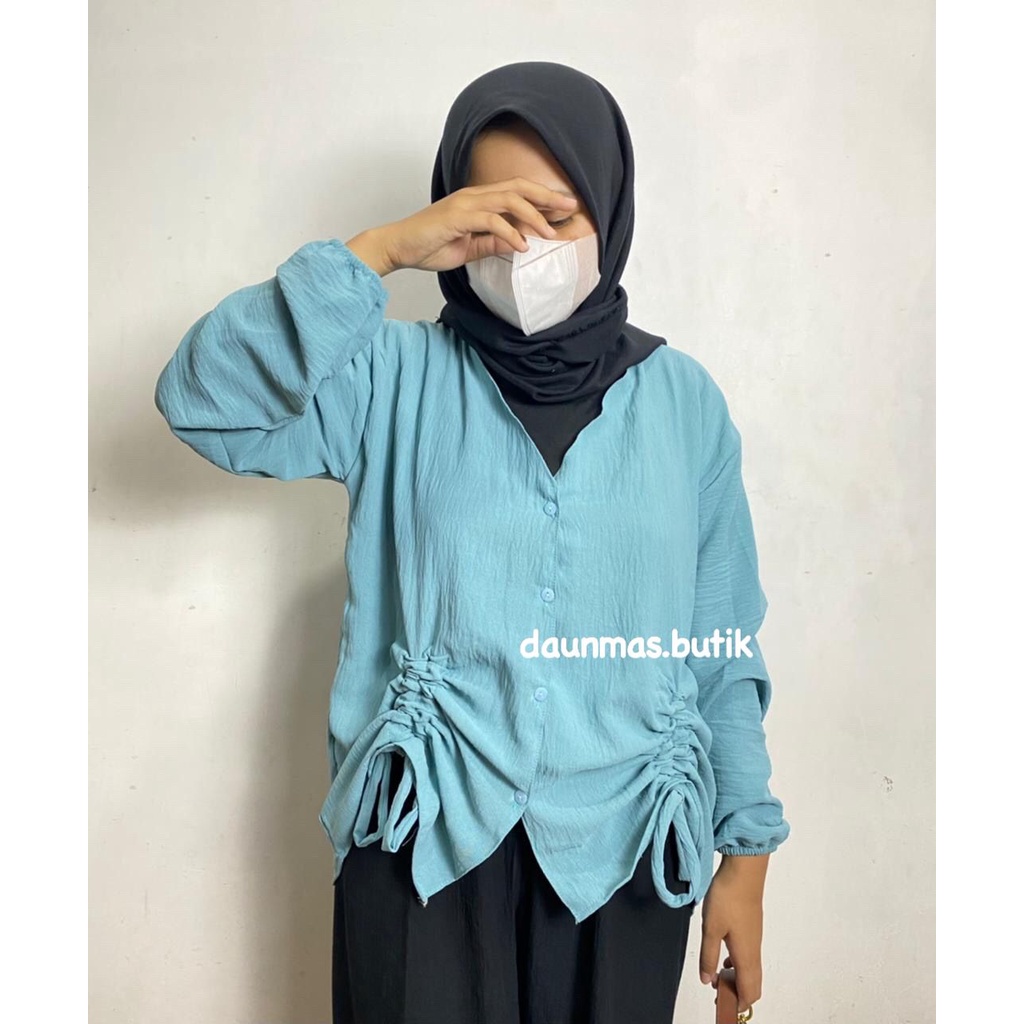 1KG MUAT 5PCS | MISTY BLOUSE AIRFLOW CRINKLE CASUAL WANITA HITS SELEBGRAM FASHION GROSIR WANITA TERMURAH