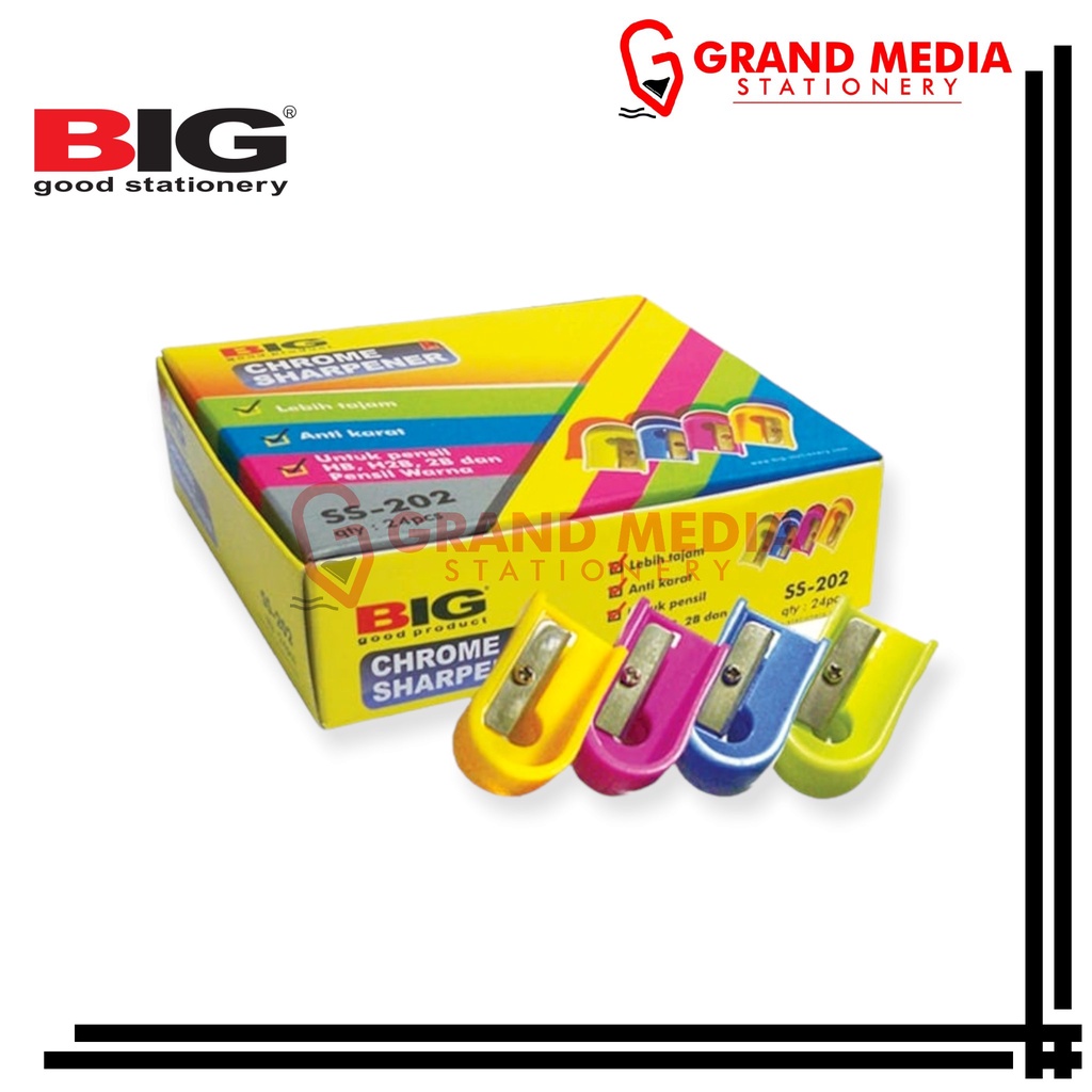 

[GRAND MEDIA] SHARPENER / RAUTAN KECIL CHROME SS-202 BIG / 1PCS