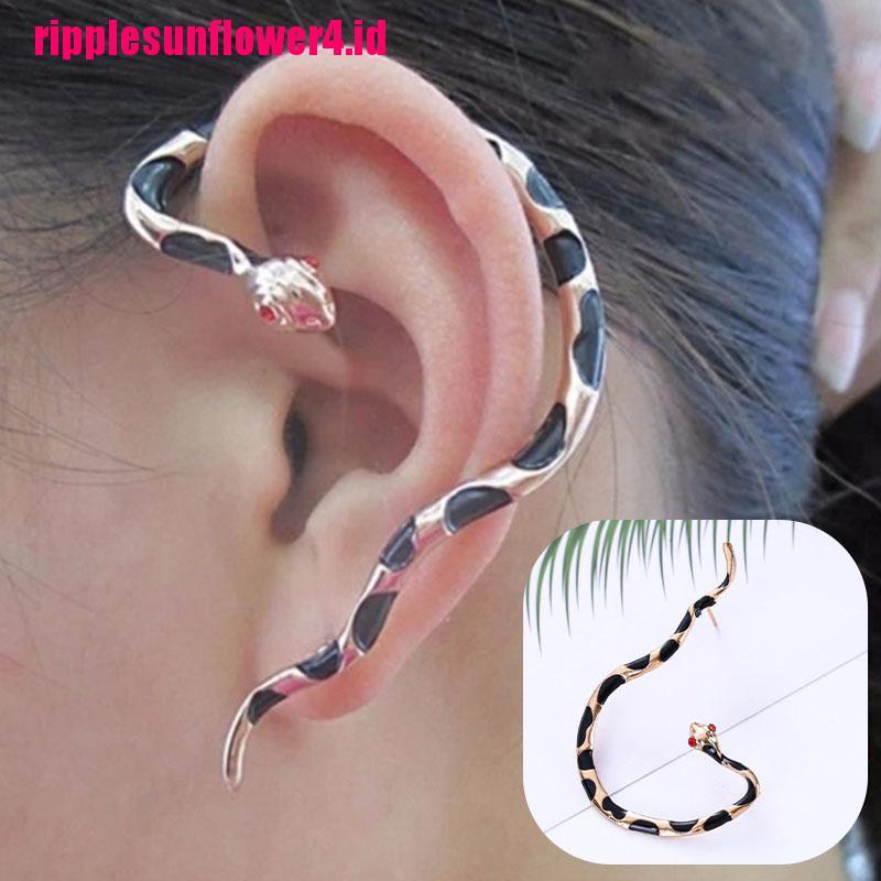 1pc Anting Tusuk Motif Ular Mata Merah Untuk Wanita