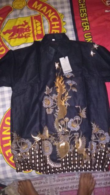 Bswart Batik Hrb026 Kenongo Hem Pendek Padi Pekalongan  M L Xl Batik Pria Murah Batik Lengan Panjang