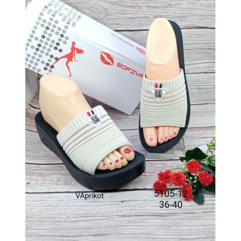 SANDAL WEDGES IMPORT WANITA SOFIYA 5105-12-3