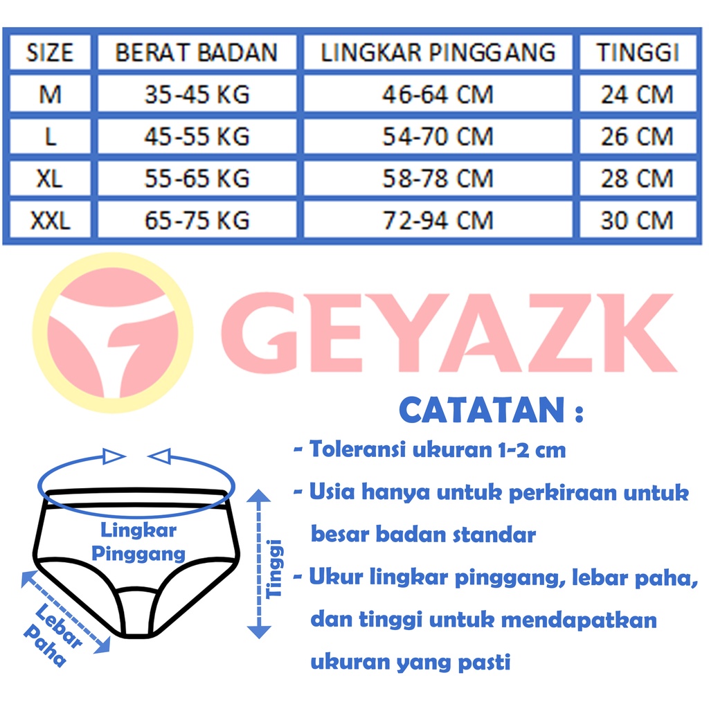 6Pcs Celana Dalam Pria  Sempak Bahan Tebal