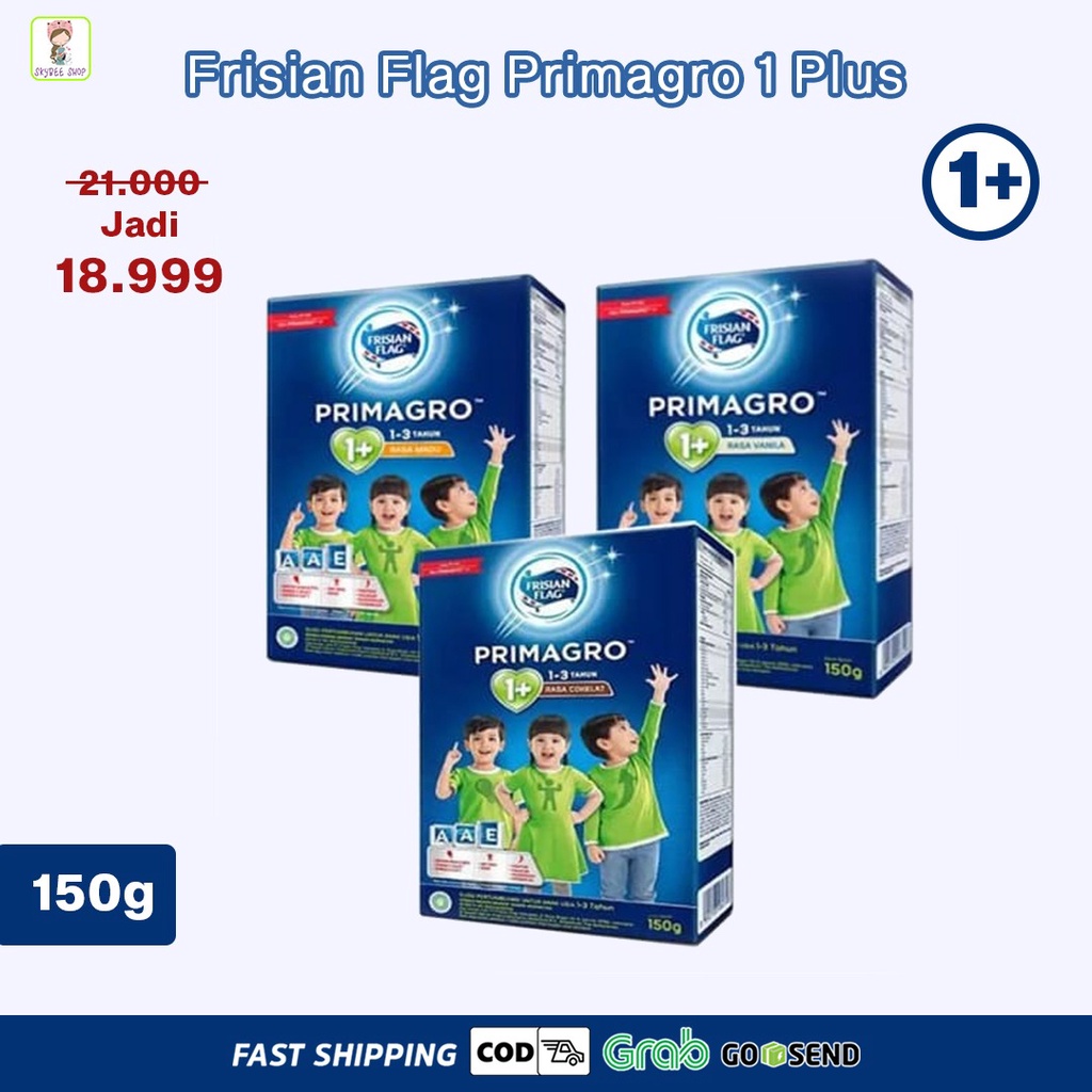 Frisian Flag Primagro 1+ MADU 150 gr (1-3 tahun) Susu Formula Pertumbuhan Anak - 1 Pcs termurah read