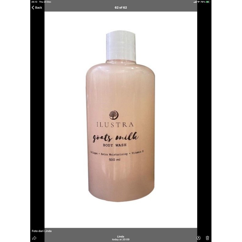 ILUSTRA goats body wash vanilla (pink) 500 ml lisensi JEPANG Promo!