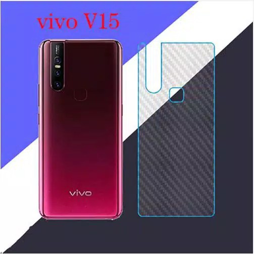 GarSkin Carbon Sticker Vivo V15 /V15 PRO Back Screen Protector Transparant