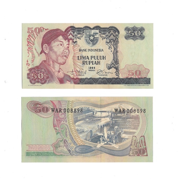 Uang kuno Indonesia 50 Rupiah 1968 Seri Soedirman