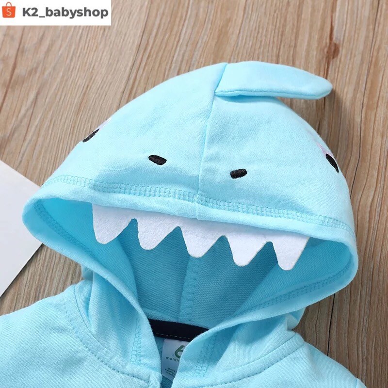 BABY K2 - BABY JAKET SET 3 IN 1 MOTIF SHARK KODE 00003