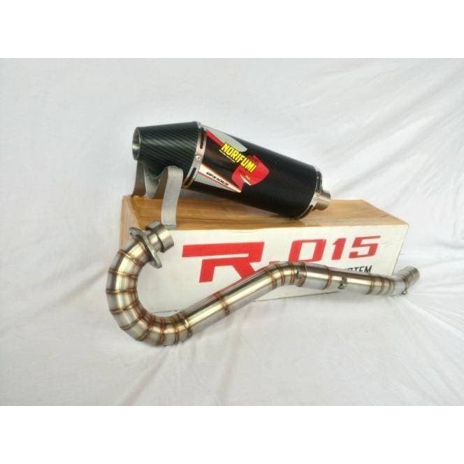 Knalpot Norifumi Carbon Full Set Viar Cross 200 - 250 Ful Stinles PNP