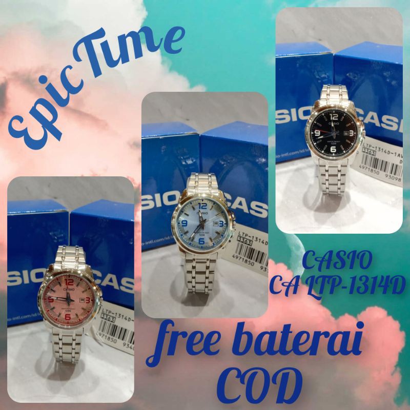 Jam Tangan Wanita Casio LTP-1314D Original Garansi Resmi Mesin