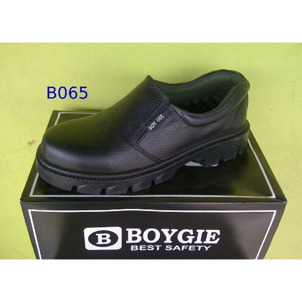 SEPATU SAFETY KULIT BOYGIE 065 SLIP ON/SEPATU PROYEK/SEPATU SAFETY TAHAN MINYAK DAN PANAS