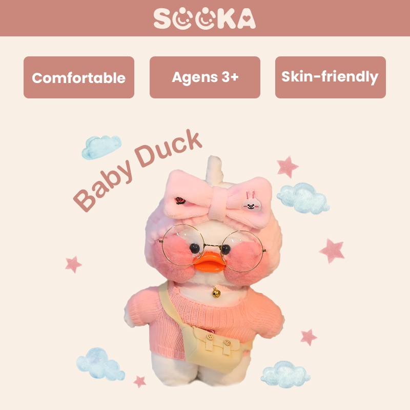 Sooka Mainan Boneka Bantal Stuffed Plush Bebek 2022  Lalafanfan 30cm Untuk Hadiah Ulang Tahun Anak Perempuan SK-GDG1039