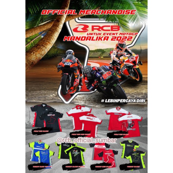 MERCHANDISE motogp  MANDALIKA T-SHIRT RCB ORIGINAL