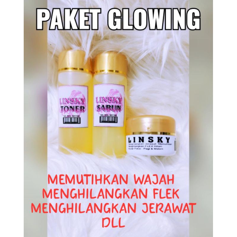 LINSKY PAKET GLOWING ORIGINAL (TERMURAH )