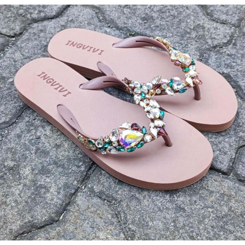 SANDAL JEPIT INGVIVI 899 FLAT dan WEDGES 7cm