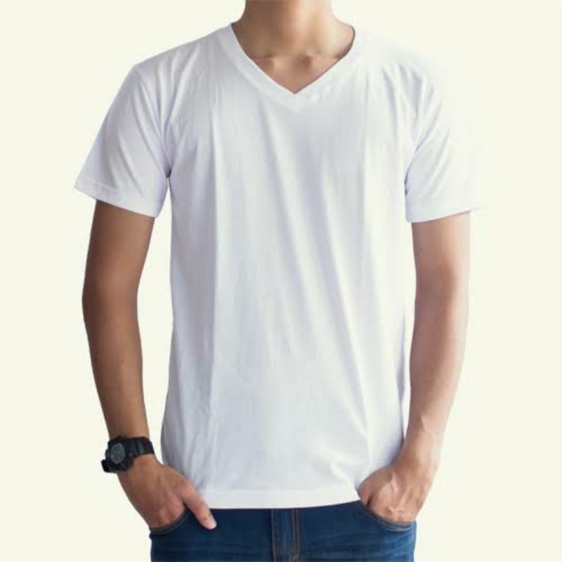 KAOS V-MAN/TSHIRT VMAN/VNECK PRIA/KAOS VNECK MAN/KAOS LEHER V PENDEK COWOK