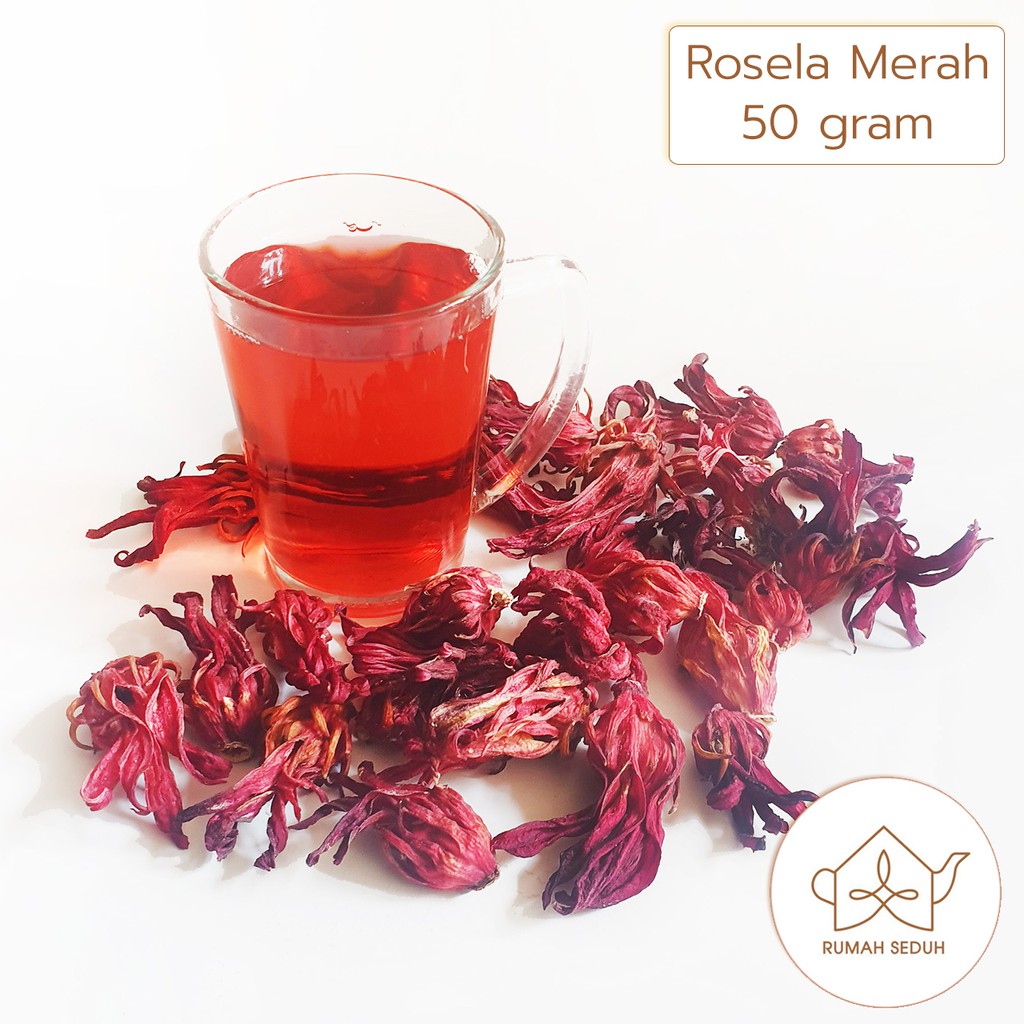 

50gr Teh Bunga Rosella Merah Kering Penurun Kolestrol / Teh Herbal Bunga Rosela