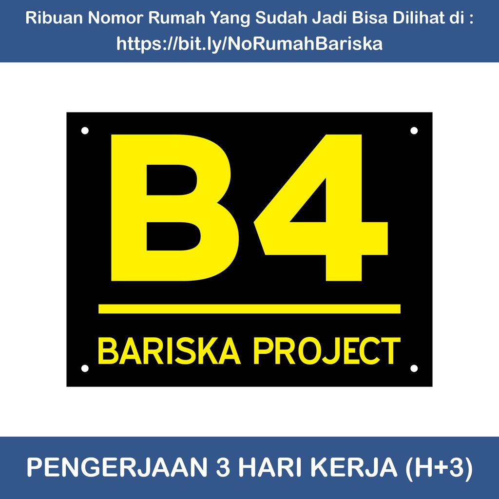 NOMOR RUMAH ACRYLIC / AKRILIK TIMBUL UKURAN 20cm x 15cm LASER CUTTING