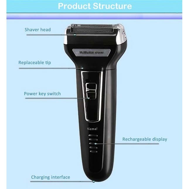 COD MESIN CUKUR RAMBUT HAIR CLIPPER KEMEI KM-6558 ALAT CUKUR RAMBUT, KUMIS,JENGGOT DAN BULU HIDUNG KEMEI KM-6558