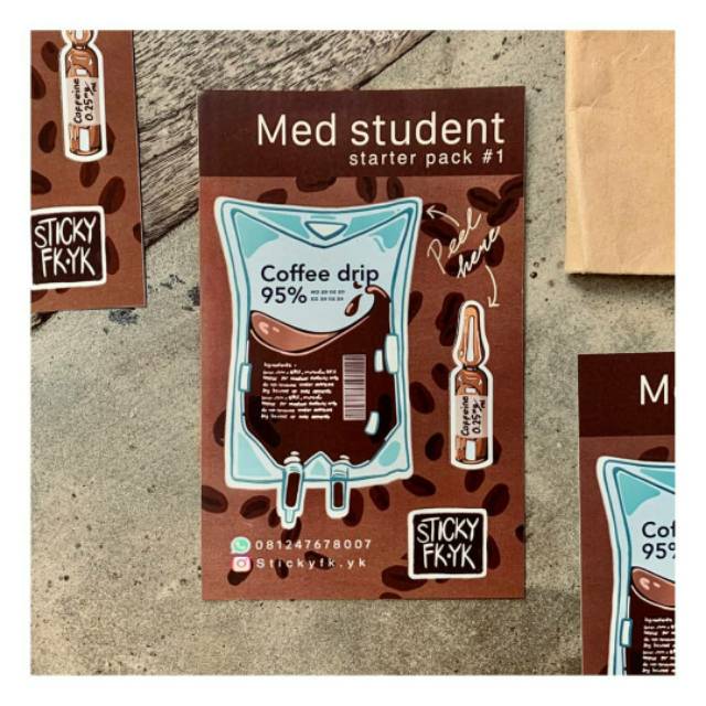 

Coffee Infusion Ampule - Stiker Kedokteran- stickyfk.yk | medtopia