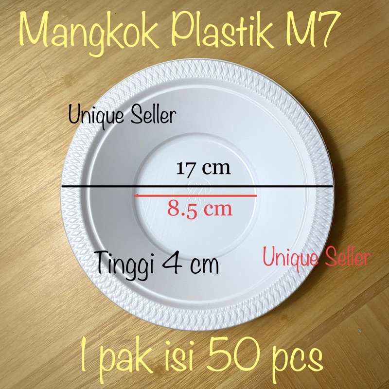 Mangkok Plastik Besar 17.5 cm MK7 isi 50 pcs / Mangkuk Plastik Putih 17 cm M7 isi 50 pcs / Mangkok Makan Plastik Putih Susu 17cm MK 7 / Mangkok Plastik Galaxy 7 GLX / Mangkuk Makan Plastik Putih susu 17,5cm M 7 / Mangkok Plastik 17.5cm Putih