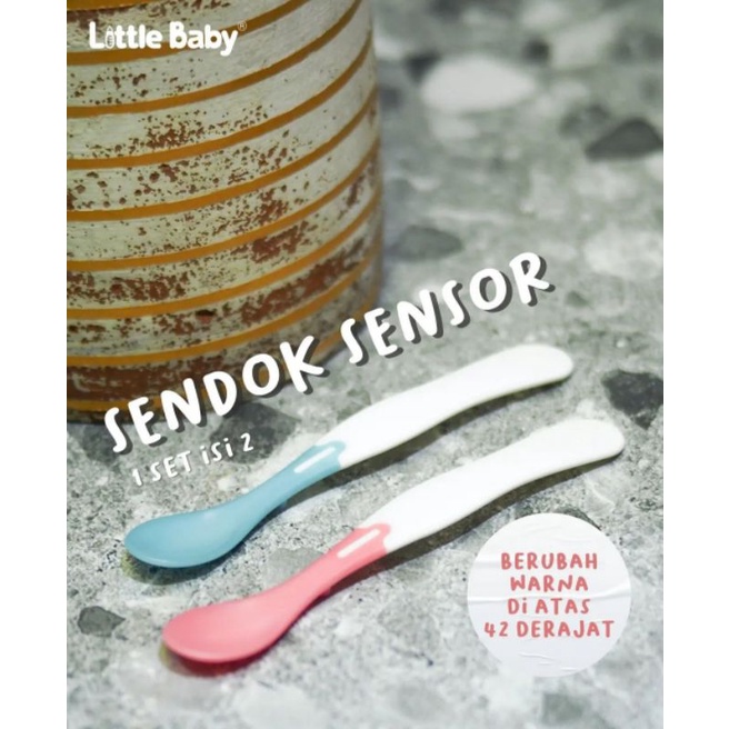 LITTLE BABY Heat Sensing  Spoon 2pcs Sendok Makan Bayi Thermal Sensor