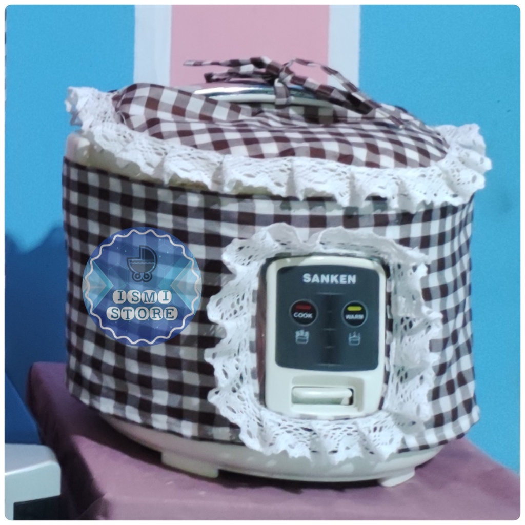 SARUNG MAGICOM Motif Kotak Gingham / Cover Pelindung Magicom Rice Cooker Estetik Kekinian Gaya Korea Bahan Katun by Ismi Store