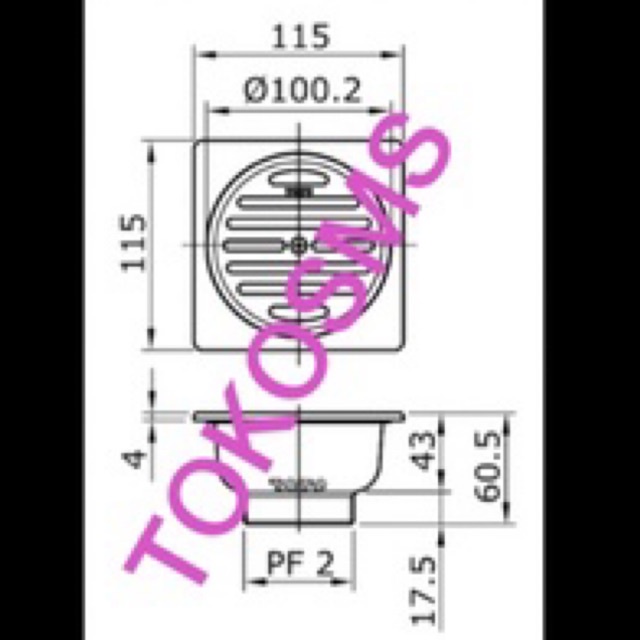 Floor drain toto TX1DB ORIGINAL ( model terbaru dari tx1bn ) TOTO TX 1 DB