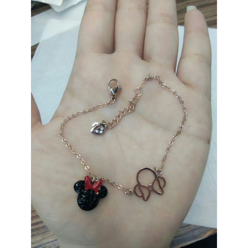 GELANG TITANIUM MICKEY / GELANG WANITA ASLI TITANIUM / GELANG RANTAI MICKEY / GELANG ORI TITANIUM