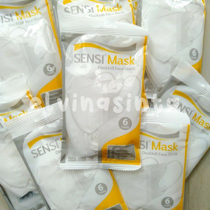 MASKER DUCKBILL SENSI 6 pcs ORLEE DUCKBILL ORIGINAL 100% 10 PCS MURAH TERMURAH ADA IZIN KEMENKES