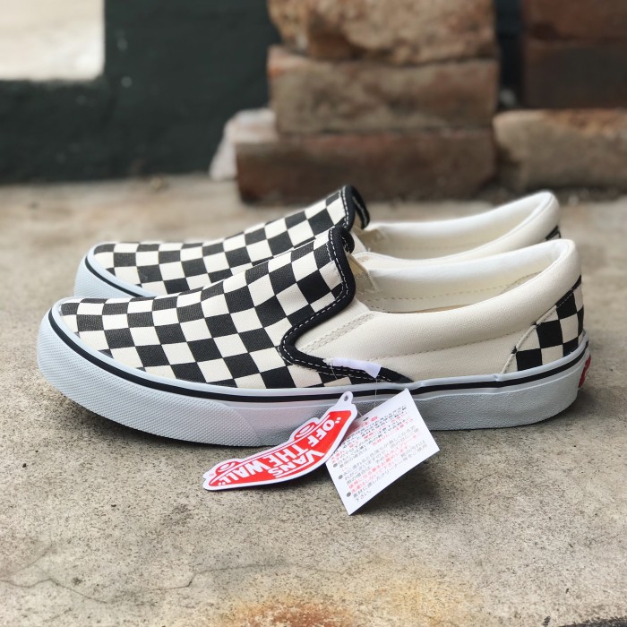 Langsung Order vans slip on checkerboard japan market Limited