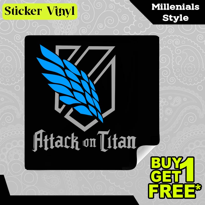 

Stiker Sticker Attack On Titan Wings of Freedom Desain Keren dan Kekinian Aesthetic Bahan Vinyl Satuan Anti Air