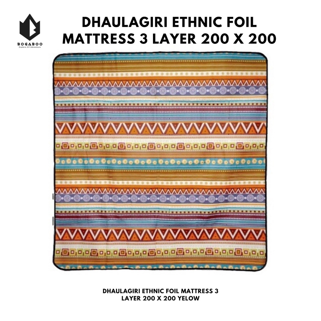 Matras Dhaulagiri Ethnic Foil Mattress 3 layer Size 200 X 200 - Matras Foil Alumunium - Alas Tenda